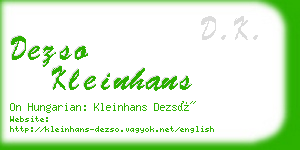 dezso kleinhans business card